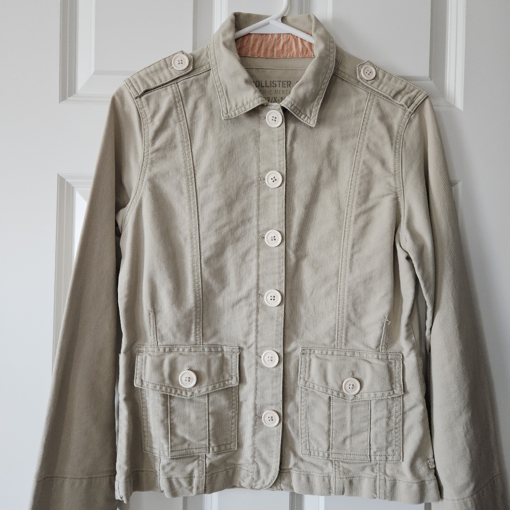 Hollister Khaki Pacific Merchants Jacket Size Large